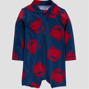Carter's Just One You Baby Boys' Long Sleeve One Piece Rash Guard 6M
